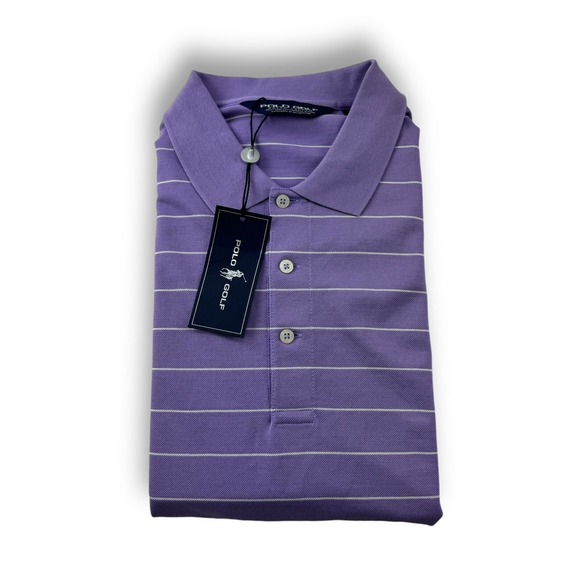 Polo Golf Ralph Lauren NWT Short Sleeve Pima Cotton Polo Shirt XL Purple White